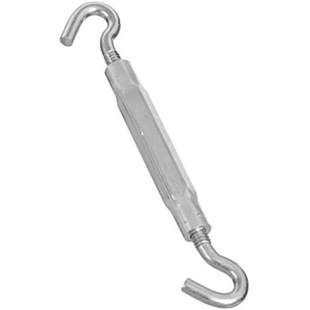 N222-000 0.25 x 7.5 in. Zinc Hook Turnbuckle