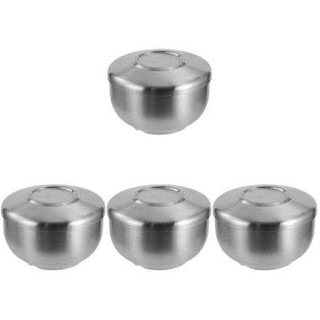 Bestonzon 4pcs Korean Stainless Steel Rice Bowl with Lid Traditional Unbreakable Rice Soup Bowl
Bestonzon 4pcs Korean Stainless Steel Rice Bowl with Lid Traditional Unbreakable Rice Soup Bowl