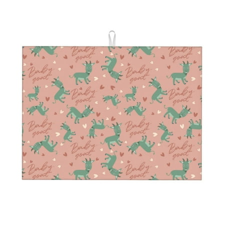 Dish Drying Mat Abstract Cartoon Cute Goat Green Highly Absorbent Microfiber Drying Mat Kitchen Counter or Sink Drawer Liner 18x24 Kitchen Drying Mat Coffee Mat Kitchen Essentials
Dish Drying Mat Abstract Cartoon Cute Goat Green Highly Absorbent Microfiber Drying Mat Kitchen Counter or Sink Drawer Liner 18x24 Kitchen Drying Mat Coffee Mat Kitchen Essentials