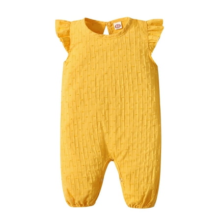 Newborn Baby Girl Clothes Baby Girl One Piece Romper Jumpsuit Baby Girl Onesie Bodysuit Yellow 0-3 Months
Newborn Baby Girl Clothes Baby Girl One Piece Romper Jumpsuit Baby Girl Onesie Bodysuit Yellow 0-3 Months