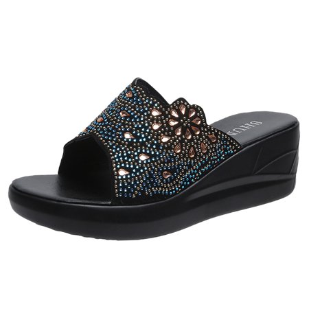 Womens Sandals Sandals for Women Ladies Wedges High Heel Fish Mouth Casual Bohemian Beach Shoes Rhinestone Slippers Women S Sandals Pu Light Blue 39
Womens Sandals Sandals for Women Ladies Wedges High Heel Fish Mouth Casual Bohemian Beach Shoes Rhinestone Slippers Women S Sandals Pu Light Blue 39