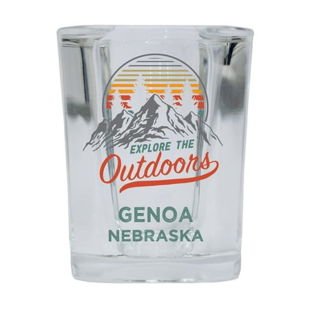 Genoa Nebraska Explore the Outdoors Souvenir 2 Ounce Square Base Liquor Shot Glass 4-Pack
Genoa Nebraska Explore the Outdoors Souvenir 2 Ounce Square Base Liquor Shot Glass 4-Pack