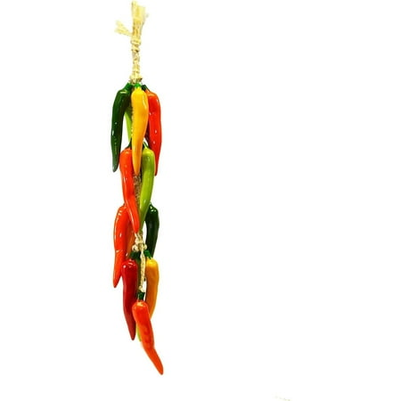 Large Ristra/String of Ceramic Chili Hungaro with 16 Chiles -25 Long