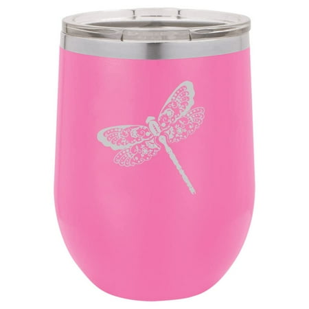 12 oz Double Wall Vacuum Insulated Stainless Steel Stemless Wine Tumbler Glass Coffee Travel Mug With Lid Floral Dragonfly (Hot Pink)
12 oz Double Wall Vacuum Insulated Stainless Steel Stemless Wine Tumbler Glass Coffee Travel Mug With Lid Floral Dragonfly (Hot Pink)