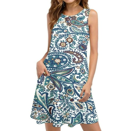 Tawop Women S Summer Fashion Sleeveless Printed Camisole Suspenders Round Neckpullover Dress Dress Womens
Tawop Women S Summer Fashion Sleeveless Printed Camisole Suspenders Round Neckpullover Dress Dress Womens