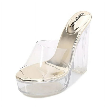 Women s Thick High Heels Shallow Mouth Crystal Transparent Sexy Stage Catwalk 13cm Heel 3.5cm Platform WZ
Women s Thick High Heels Shallow Mouth Crystal Transparent Sexy Stage Catwalk 13cm Heel 3.5cm Platform WZ