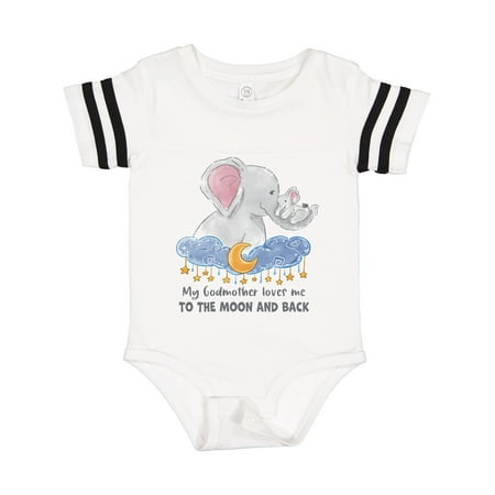 Inktastic My Godmother Loves Me to the Moon and Back Elephant Family Gift Baby Boy or Baby Girl Bodysuit
Inktastic My Godmother Loves Me to the Moon and Back Elephant Family Gift Baby Boy or Baby Girl Bodysuit