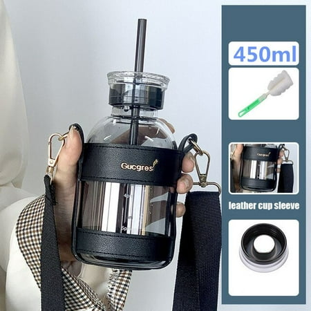 dosili 350/550/750ml Large Glass Water Bottle with Straw 2 Lids Clear Kawaii Drinking Bottle Leakproof Cup for Woman Girl with Sleeve
dosili 350/550/750ml Large Glass Water Bottle with Straw 2 Lids Clear Kawaii Drinking Bottle Leakproof Cup for Woman Girl with Sleeve