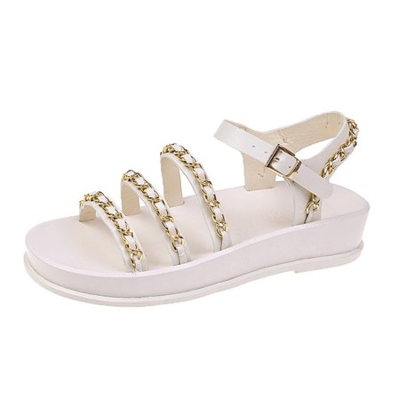 GNEIKDEING Spring Summer Women Chain Sandals Casual Flat Open Toe Beach Shoes Gift on Clearance
GNEIKDEING Spring Summer Women Chain Sandals Casual Flat Open Toe Beach Shoes Gift on Clearance