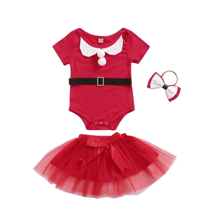 ZIYIXIN Newborn Baby Girls Christmas Outfit Short Sleeve Belted Romper Tutu Skirt Headband 3Pcs Clothes Red 6-12 Months
ZIYIXIN Newborn Baby Girls Christmas Outfit Short Sleeve Belted Romper Tutu Skirt Headband 3Pcs Clothes Red 6-12 Months