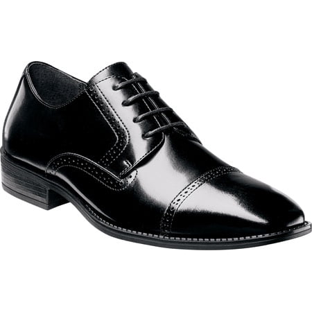 Men s Stacy Adams Abbott Cap Toe Oxford 20159 Black Leather 9 M
