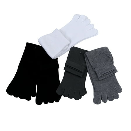Wsidrnty 5 Pairs Men s Five Seperate Finger Toe Socks Comfortable Cotton