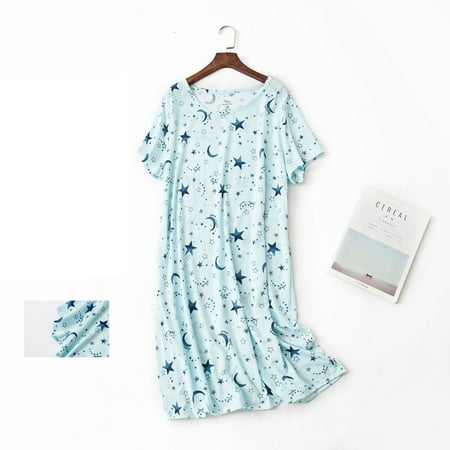 Women s Casual Round Neck Short Sleeve Cute Printed Home Pajama Dress Note Buy One Size Up Or Two Sizes Up
Women s Casual Round Neck Short Sleeve Cute Printed Home Pajama Dress Note Buy One Size Up Or Two Sizes Up