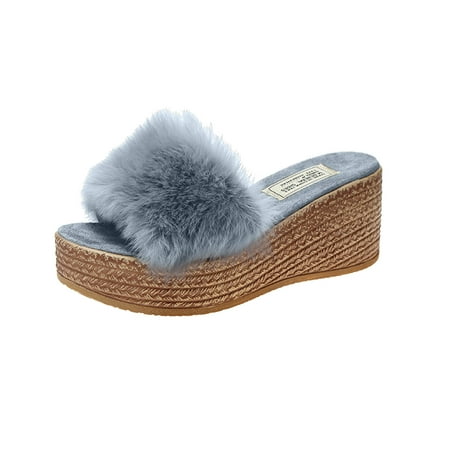 WANYNG slippers for women Fashion For Plus-Size Muffin Wedges And Candy Colored Heels Women Shoes Gray 38
WANYNG slippers for women Fashion For Plus-Size Muffin Wedges And Candy Colored Heels Women Shoes Gray 38