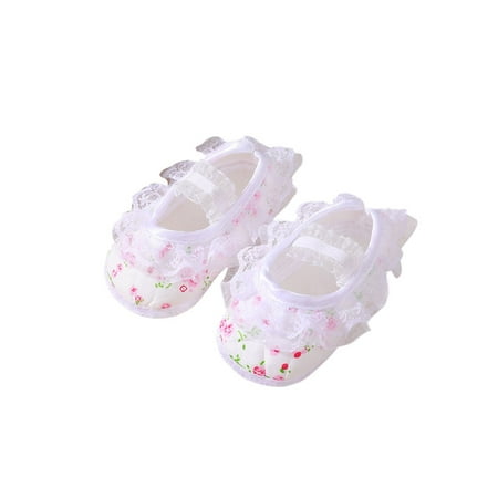 Woobling Infant Mary Jane Flats Soft Sole Princess Crib Shoes Lace Up Loafer Flat Birthday Walking Shoe Cute Mocassins Prewalker Fashion Floral White 4.5C
Woobling Infant Mary Jane Flats Soft Sole Princess Crib Shoes Lace Up Loafer Flat Birthday Walking Shoe Cute Mocassins Prewalker Fashion Floral White 4.5C