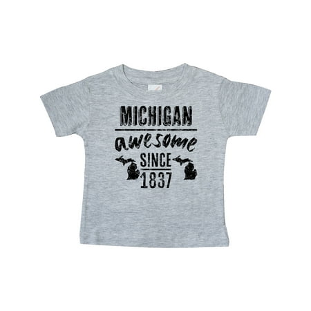 Inktastic Michigan Awesome Since 1837 Gift Baby Boy or Baby Girl T-Shirt