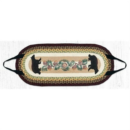 15 x 35 in. LCP-395 Cabin Bear with Pinecone Log Carrier