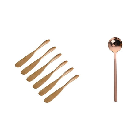 6 Pcs Wooden Butter Knife Cheese Spreader 6.5 Inch & 1 Pcs Coffee Scoop 304 Stainless Steel
6 Pcs Wooden Butter Knife Cheese Spreader 6.5 Inch & 1 Pcs Coffee Scoop 304 Stainless Steel