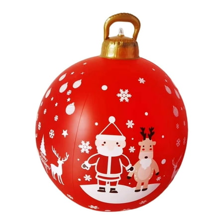 Mojoyce 60CM Santa Claus Ball Large Snowman Ball Versatile Gifts for Kids (D)
