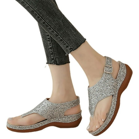 ZHELIYO Women s sandals Women S Beach Sandals Hollow Casual Slippers Flat Shoes Retro Sandals Women S Herringbone Shiny Glitter Sandals Silver 7
ZHELIYO Women s sandals Women S Beach Sandals Hollow Casual Slippers Flat Shoes Retro Sandals Women S Herringbone Shiny Glitter Sandals Silver 7