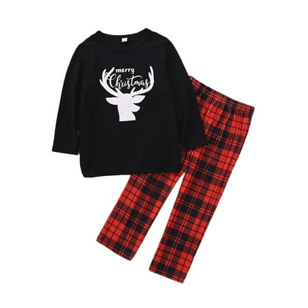 Hirigin Christmas Family Wear Cotton Family European American Pajamas Baby Boy and Girls Men Women