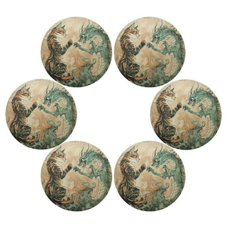 WOBOGO Lynx and Dragon Painting Round Placemats Set of 6 Heat Resistant Washable Kitchen Table Decorations 15.4in
WOBOGO Lynx and Dragon Painting Round Placemats Set of 6 Heat Resistant Washable Kitchen Table Decorations 15.4in