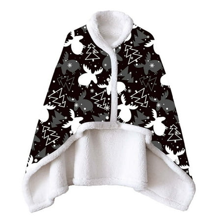 HBYJLZYG Christmas Thick Double Sided Blankets Baby Blanket Warm Cardigan Cape Wearable Fleece With Sleeves Soft Plush Throw Wrap Cover
HBYJLZYG Christmas Thick Double Sided Blankets Baby Blanket Warm Cardigan Cape Wearable Fleece With Sleeves Soft Plush Throw Wrap Cover