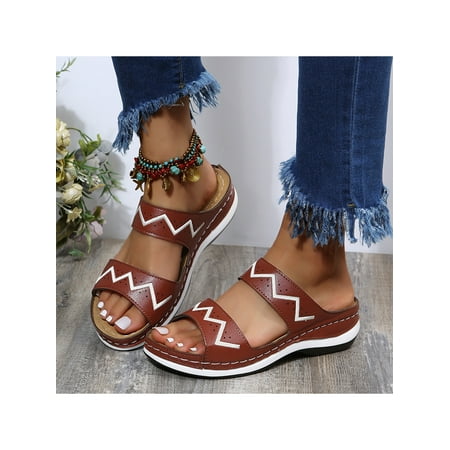 Bellella Lady Sandals Slip On Slides Open Toe Slippers Casual Shoes All Seasons Daily Flats Brown 7
Bellella Lady Sandals Slip On Slides Open Toe Slippers Casual Shoes All Seasons Daily Flats Brown 7