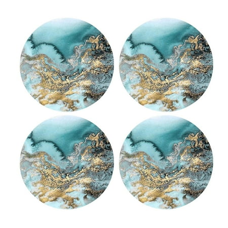 Blue Gold Ceramic Coaster Cup Base Absorbent Marble Ocean Decorative 
Blue Gold Ceramic Coaster Cup Base Absorbent Marble Ocean Decorative