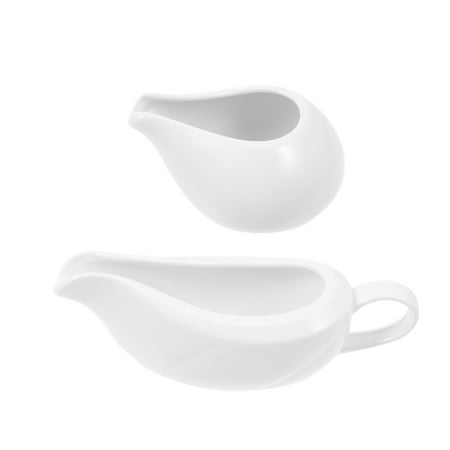 2pcs Ceramic Milk Jugs Ceramic Creamers Sauce Pitchers Ceramic Container