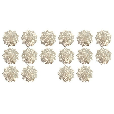 Golden Round Placemat Round PVC Cutout Place Mat Christmas Wedding Restaurant Hotel 15.5 Inch (16 Sets)
Golden Round Placemat Round PVC Cutout Place Mat Christmas Wedding Restaurant Hotel 15.5 Inch (16 Sets)
