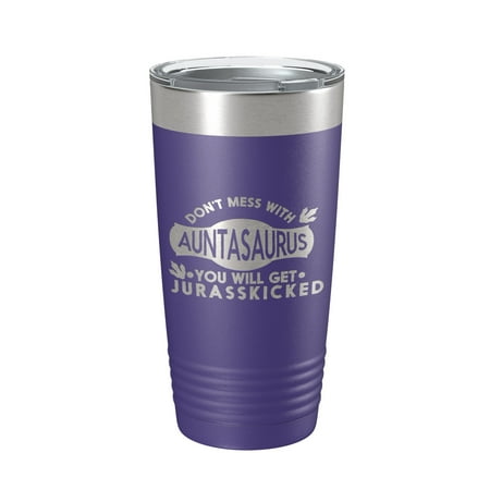 Auntasaurus Tumbler Funny Aunt Gift Travel Mug Jurassic Insulated Laser Engraved Coffee Cup Dinosaur 20 oz Purple
Auntasaurus Tumbler Funny Aunt Gift Travel Mug Jurassic Insulated Laser Engraved Coffee Cup Dinosaur 20 oz Purple