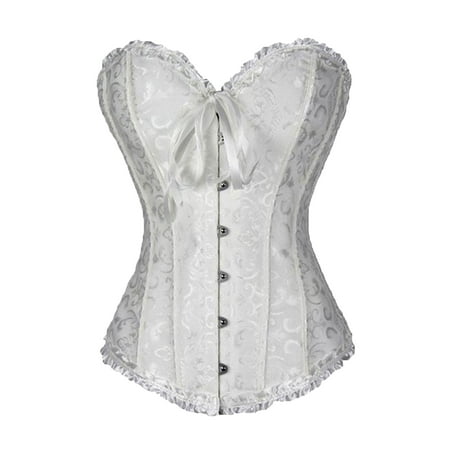 Bagilaanoe Women Lace Up Corset Top Satin Retro Corset PBoned Shapewear Plus Size 
Bagilaanoe Women Lace Up Corset Top Satin Retro Corset PBoned Shapewear Plus Size