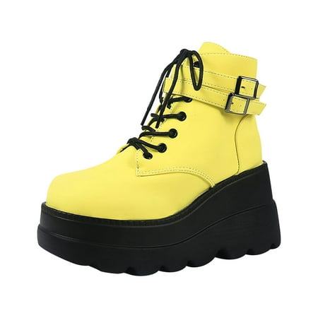 Aoochasliy Womens Boots Winter Clearance Ladies Fashion Colorful Side Zipper Luminous Platform Wedge Heel Boots Shoes
Aoochasliy Womens Boots Winter Clearance Ladies Fashion Colorful Side Zipper Luminous Platform Wedge Heel Boots Shoes