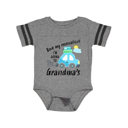 Inktastic Book My Reservation! I m Going to Grandma s Boys or Girls Baby Bodysuit
Inktastic Book My Reservation! I m Going to Grandma s Boys or Girls Baby Bodysuit