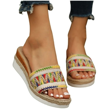 SUODUI Women s Slippers Casual Slope Bottom Roman Shoes Fashion Women S Sandals Summer Women S Slope With Sandals White 9
SUODUI Women s Slippers Casual Slope Bottom Roman Shoes Fashion Women S Sandals Summer Women S Slope With Sandals White 9