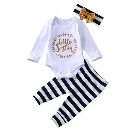 ROAONOCOMO Baby Trousers Suit Full Gold Letter Print Jumpsuit Headband Striped Pants Set
ROAONOCOMO Baby Trousers Suit Full Gold Letter Print Jumpsuit Headband Striped Pants Set