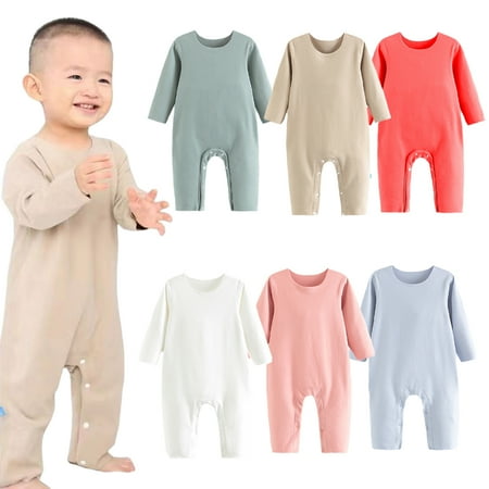 KYAIGUO Newborn Baby Boys Girls Solid Color Bodysuit Romper Unisex Fall Winter Jumpsuits Outfit Infants Clothes Cotton Pajamas Set for 2-24 Months
KYAIGUO Newborn Baby Boys Girls Solid Color Bodysuit Romper Unisex Fall Winter Jumpsuits Outfit Infants Clothes Cotton Pajamas Set for 2-24 Months