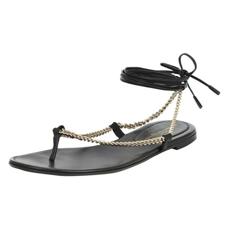Youmylove Women Flip Flops Summer Flat Chain Lace Up Slippers Flip Flops Outdoor Round Toe Shoes Stylish Female Cozy Daily Walking
Youmylove Women Flip Flops Summer Flat Chain Lace Up Slippers Flip Flops Outdoor Round Toe Shoes Stylish Female Cozy Daily Walking