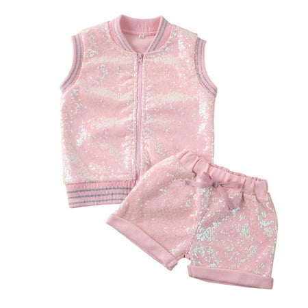 One opening Kid Baby Girl Sleeveless Sequins Solid Zipper Tops Coat+Shorts Pants Outfit
One opening Kid Baby Girl Sleeveless Sequins Solid Zipper Tops Coat+Shorts Pants Outfit