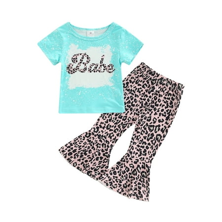 TheFound Summer Lovely Baby Girls 2pcs Clothes Babe Letter Short Sleeve T Shirts+Leopard Printed Flare Pants Sets
TheFound Summer Lovely Baby Girls 2pcs Clothes Babe Letter Short Sleeve T Shirts+Leopard Printed Flare Pants Sets