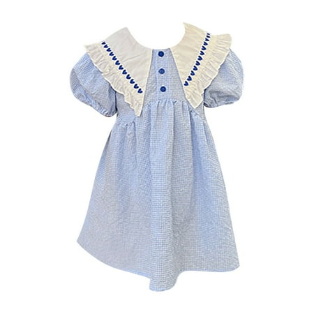 Girls Dress Summer Bubble Sleeve Collar Print Elegant Dress Princess Dress Party Dresses
Girls Dress Summer Bubble Sleeve Collar Print Elegant Dress Princess Dress Party Dresses