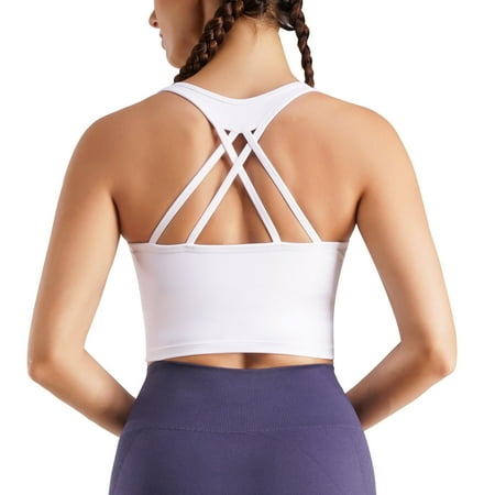 Junlan Women Cross Back Sports Bra Long Cord Plus Chest Pad Yoga Short Top Medium Support Wirefree Workout (white L)
Junlan Women Cross Back Sports Bra Long Cord Plus Chest Pad Yoga Short Top Medium Support Wirefree Workout (white L)