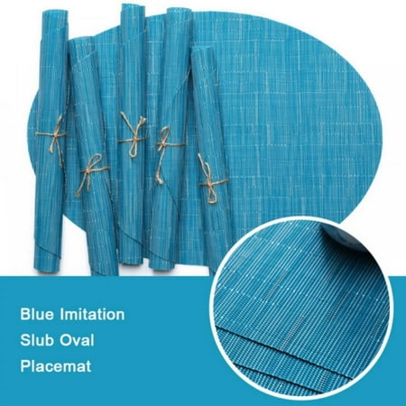 Solid Color Bamboo Pattern PVC Placemat Teslin Oval Western Placemat for Dining Table Mats Heat Resistant Waterproof Kitchen Table Placemat 18 x 13 Inch
Solid Color Bamboo Pattern PVC Placemat Teslin Oval Western Placemat for Dining Table Mats Heat Resistant Waterproof Kitchen Table Placemat 18 x 13 Inch