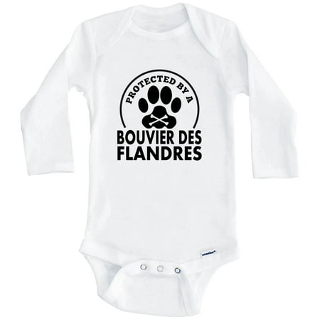 Protected By A Bouvier des Flandres Funny One Piece Baby Bodysuit (Long Sleeve) 0-3 Months White
Protected By A Bouvier des Flandres Funny One Piece Baby Bodysuit (Long Sleeve) 0-3 Months White