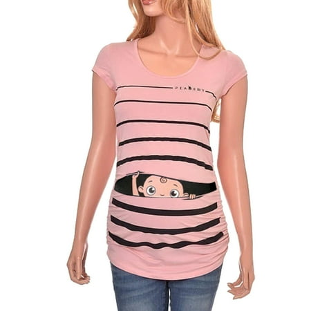 Cathalem Maternity Pajama Cotton T-shirt Print Cute Pregnant Short Maternity Striped Sleeve Tops Baby Maternity Full Length Shirt Pink Medium
Cathalem Maternity Pajama Cotton T-shirt Print Cute Pregnant Short Maternity Striped Sleeve Tops Baby Maternity Full Length Shirt Pink Medium