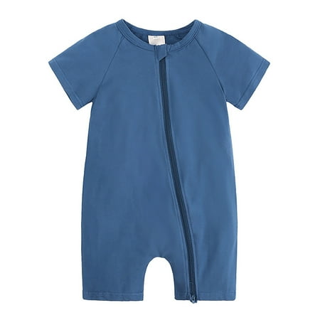ASFGIMUJ Baby Sweater Romper Summer And Sleeveless Solid Color Romper Comfortable Home Wear Outfits With Zipper Baby Bodysuits Blue 0 Months-3 Months
ASFGIMUJ Baby Sweater Romper Summer And Sleeveless Solid Color Romper Comfortable Home Wear Outfits With Zipper Baby Bodysuits Blue 0 Months-3 Months