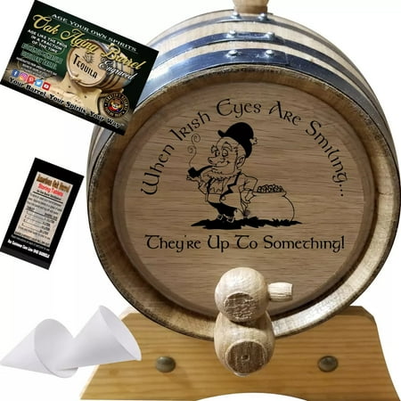 Irish Eyes Smiling (037) - Engraved American Oak Aging Barrel