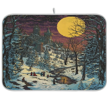 WOBOGO Winter Evening Sunset Kitchen Drying Mat Heat Resistant Drainage with Non-Slip Rubber Backing Hides Stains Super Absorbent Easy to Clean 18×24in
WOBOGO Winter Evening Sunset Kitchen Drying Mat Heat Resistant Drainage with Non-Slip Rubber Backing Hides Stains Super Absorbent Easy to Clean 18×24in