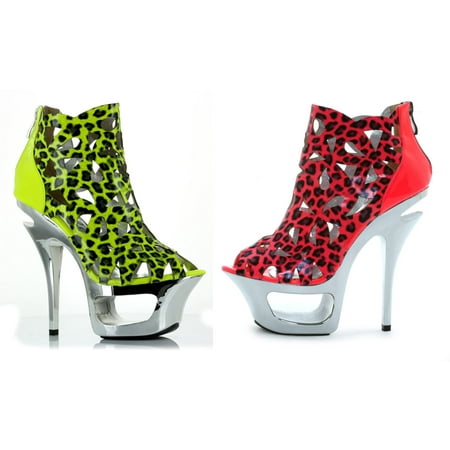 604-CANDICE 6 cut out neon bootie